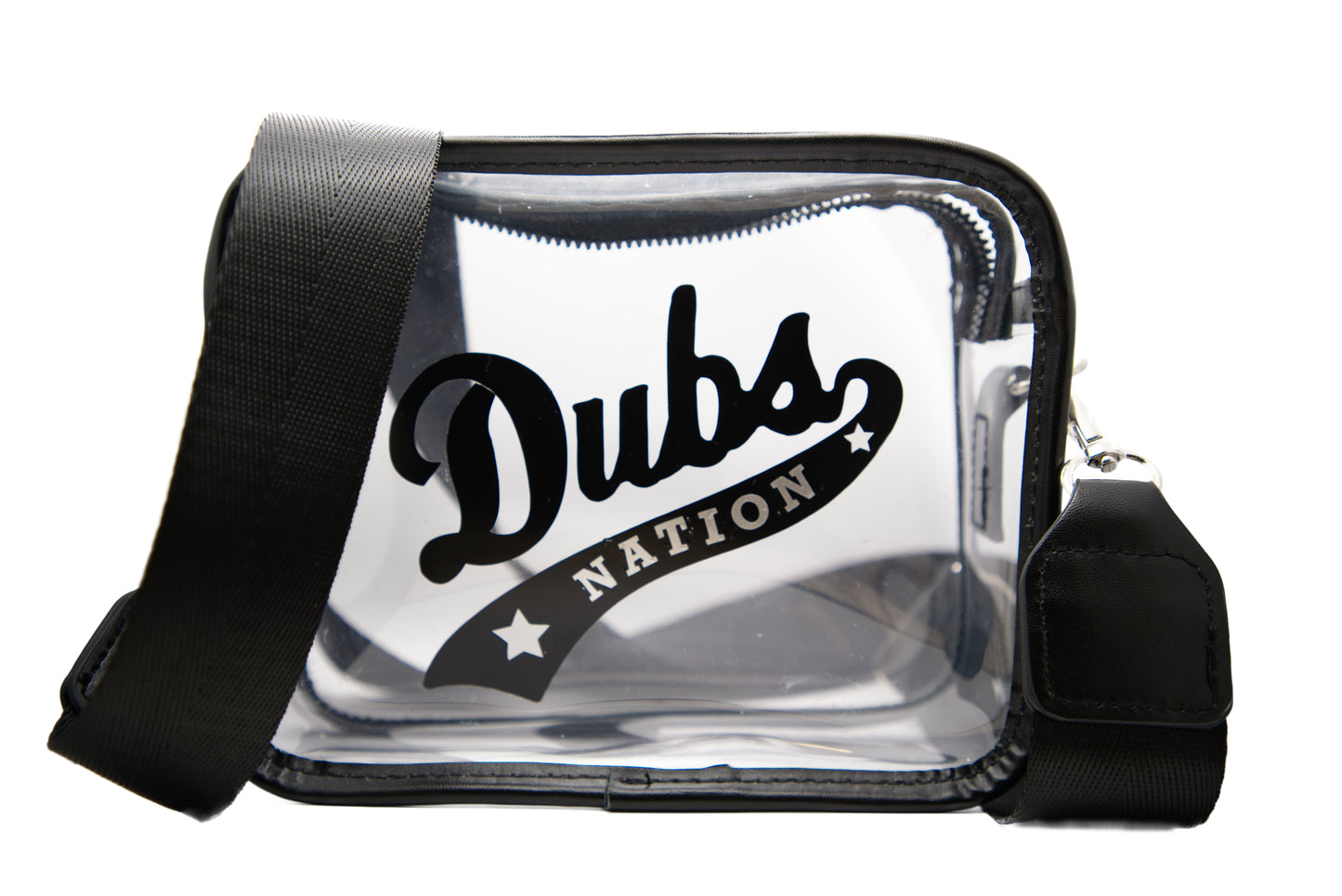 Perfect for all Dubs fans. The standard purse with a black adjustable strap, coin purse and black wristlet
