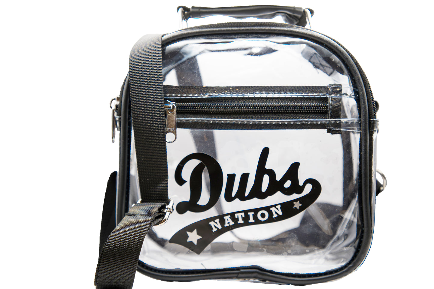 Dubs fans this standard black purse comes with an adjustable strap and cute carry handle