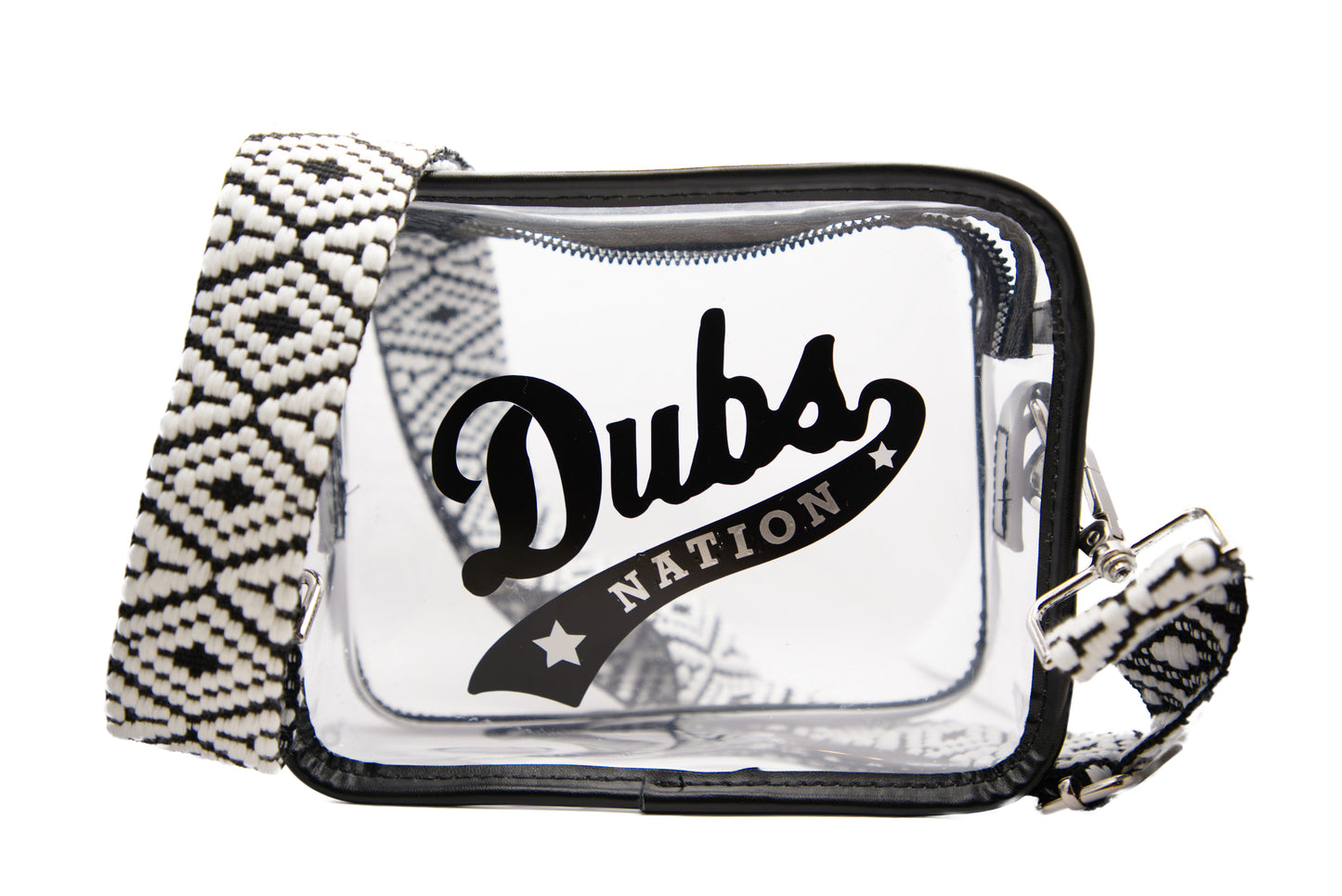 Add some flair with a black and white strap