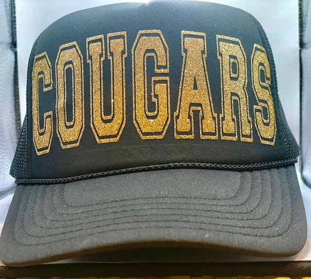 Cougar Gold Glitter Trucker Hat