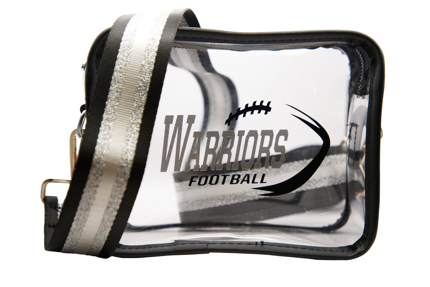 Show your sparkle with a silver and black strap